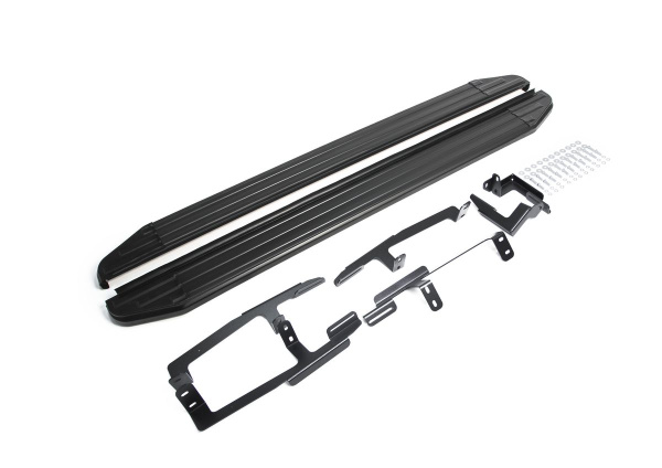 Фото Пороги алюминиевые Rival "Premium-Black" для Honda CR-V 2017-