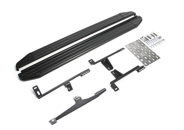 Фото Пороги алюминиевые Rival "Premium-Black" для Ford Ecosport 2014-