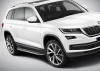 Пороги алюминиевые Rival "Premium" для Skoda Kodiaq 2017-