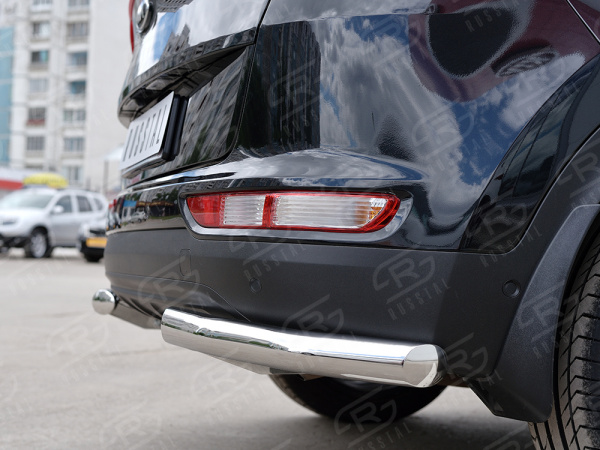 Фото Защита заднего бампера уголки d63 секция (кроме GT-Line) KIA SPORTAGE 2016-2018