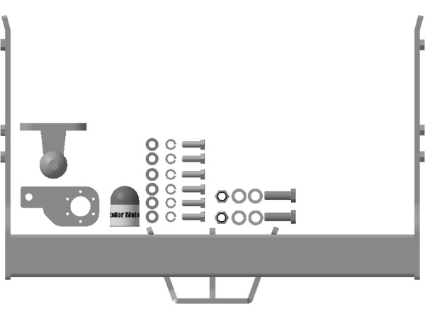 фото Фаркоп Мотодор с оцинкованным шаром на Volkswagen Multivan T5 2003-2009