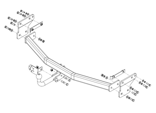 фото Фаркоп AvtoS для HYUNDAI Tucson (кроме авто  с двигателем 2,4л) 2018-2021