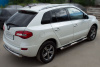 Пороги труба d76 с накладками (вариант 2) RENAULT Koleos 2012-2016
