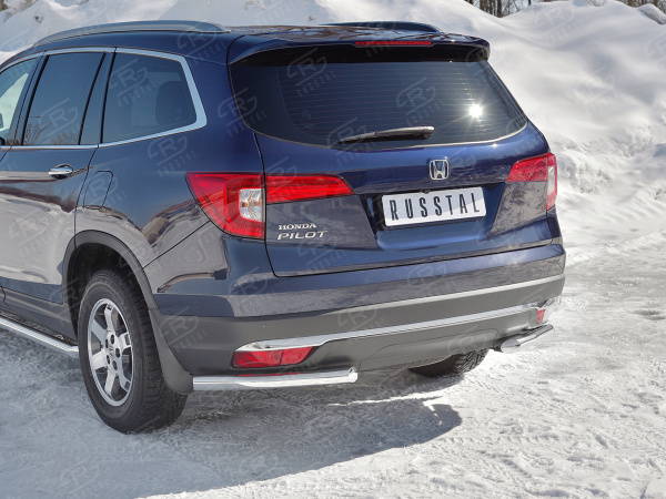 Фото Защита заднего бампера уголки d63 секции HONDA PILOT 2016-