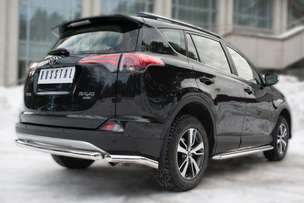 Фото Защита заднего бампера уголки d63(секции) TOYOTA RAV4 2015