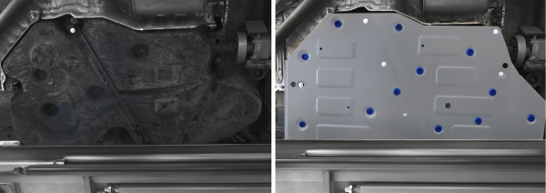 Фото Защита топливного бака Rival для Volkswagen Teramont 4WD 2018-н.в., алюминий 4 мм, с крепежом, 333.5862.1