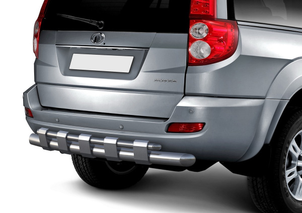 Фото Защита заднего бампера d76+d42 усиленная Great Wall Hover H5 2011-2015