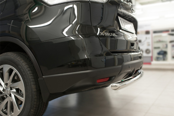 Фото Защита заднего бампера d63 (дуга,средняя часть) NISSAN X-Trail 2015-2017