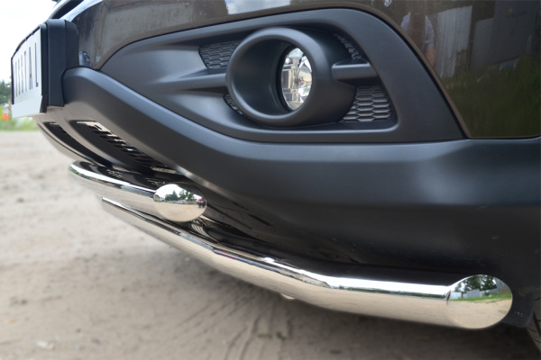 Фото Защита переднего бампера d63 (секции) d63 (дуга) декор-паз HONDA CR-V 2.4 2013-2015