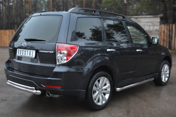 Фото Пороги труба d63 (1 вариант) SUBARU Forester 2008-2012