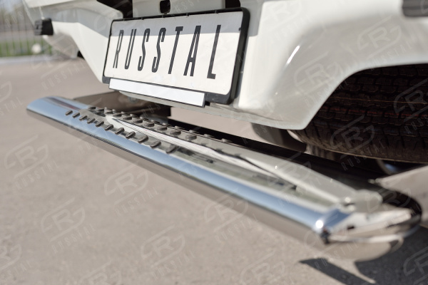 Фото Защита заднего бампера 120х60 с проступью MITSUBISHI L200 2015-