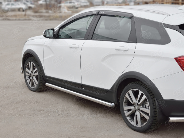 Фото Пороги труба d63 (вариант 3) LADA VESTA SW CROSS 2017-