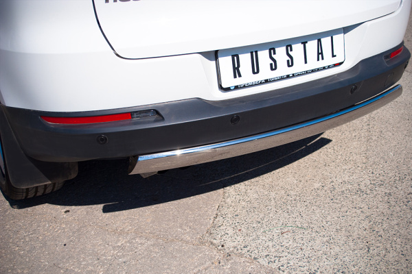 Фото Защита заднего бампера d75х42 овал VOLKSWAGEN Tiguan Sport & Style 2011-2016