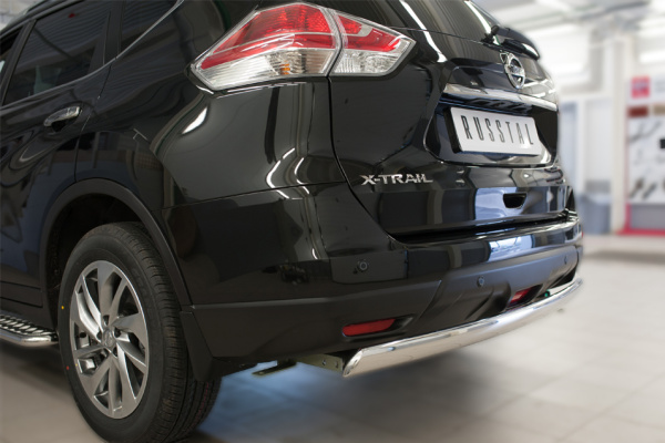 Фото Защита заднего бампера d75х42 (дуга) NISSAN X-Trail 2015-2017