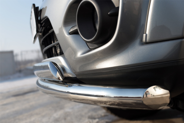 Фото Защита переднего бампера d63 (секции) d75х42 (дуга) MITSUBISHI L200 2014