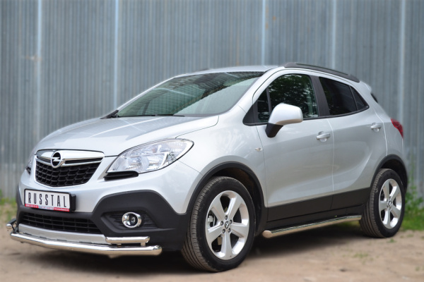 Фото Пороги труба d63 (вариант 1) OPEL MOKKA 2013-
