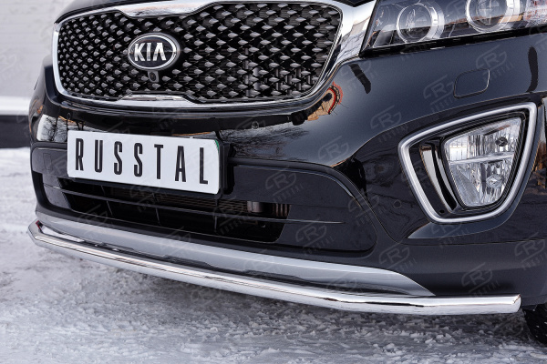 Фото Защита переднего бампера d42 секции KIA SORENTO PRIME CRDI 2015-2018