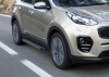 Фото Пороги алюминиевые Rival "Premium-Black" для Hyundai Tucson 2015-