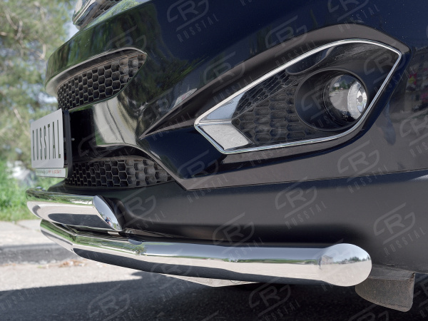 Фото Защита переднего бампера d63 секция-75х42 дуга CHERY TIGGO 5 2014