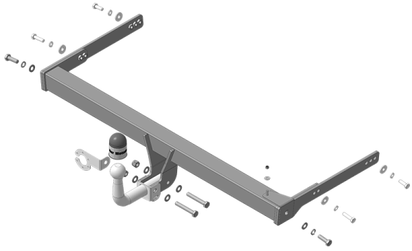 фото Фаркоп Мотодор с оцинкованным шаром на Audi Q3 2011-2018