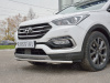 Фото Защита переднего бампера d42 секция HYUNDAI SANTA FE PREMIUM 2015-2017