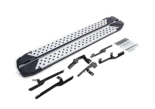 Фото Пороги алюминиевые Rival "Bmw-Style" для Kia Sportage 2016-