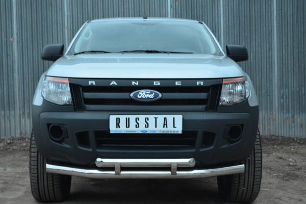 Фото Защита переднего бампера d76 (секции) d63 (дуга) с декор элементами FORD RANGER 2011-