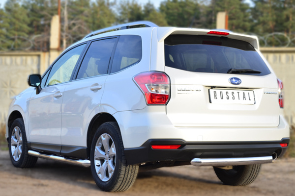 Фото Защита заднего бампера d76 (дуга) SUBARU Forester 2013-