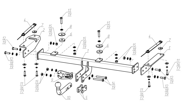 Фаркоп BERG для Changan CS35 Plus I (2021-) «рестайлинг»