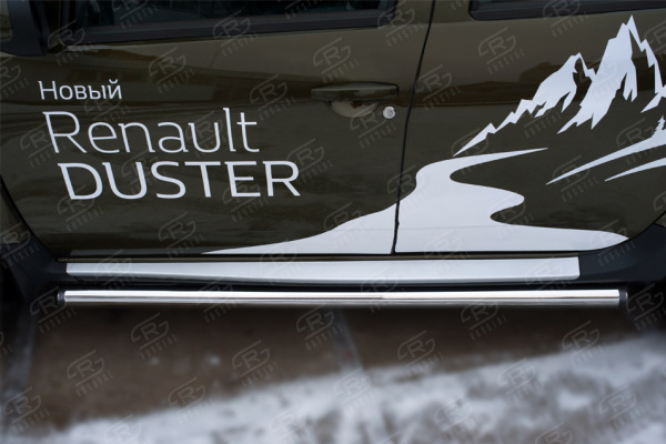 Фото Пороги труба d63 (вариант 2) RENAULT Duster 2015-