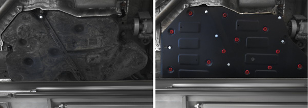 Фото Защита топливного бака АвтоБРОНЯ для Volkswagen Teramont 4WD 2018-н.в.