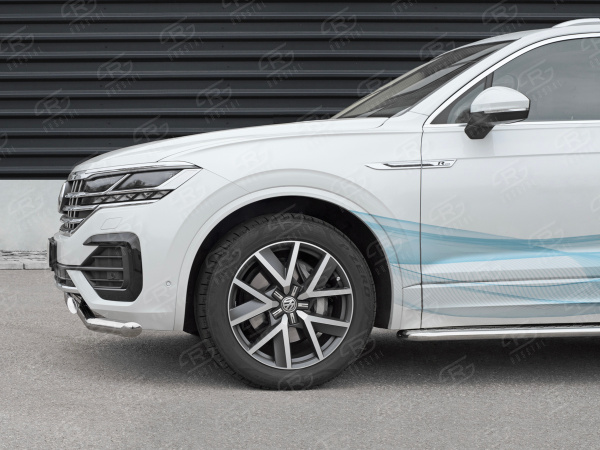 Фото Защита переднего бампера d63 секции-d75x42 дуга VOLKSWAGEN TOUAREG 2018-