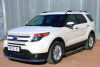 Фото Пороги труба d76 с накладкой (вариант 1) FORD EXPLORER 2012-2016