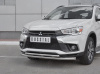 Фото Защита переднего бампера d63 секции-d42 дуга MITSUBISHI ASX 2017-