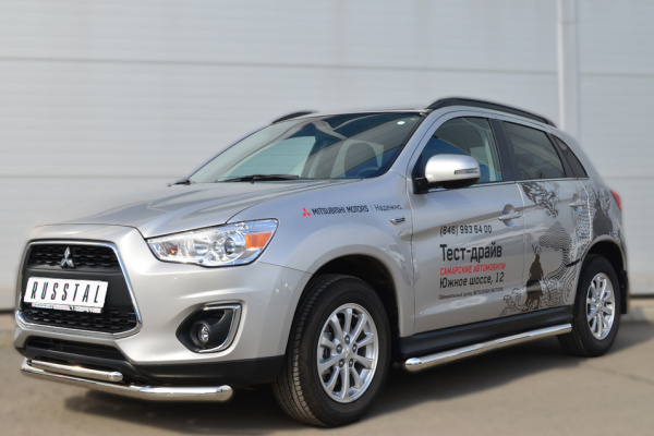 Фото Пороги труба d63 (вариант 1) MITSUBISHI ASX 2012-2016