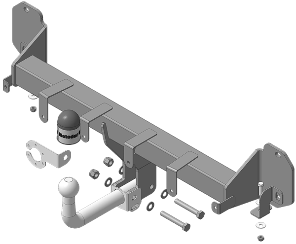 Фаркоп Мотодор с оцинкованным шаром на BMW X3 G01 2017-