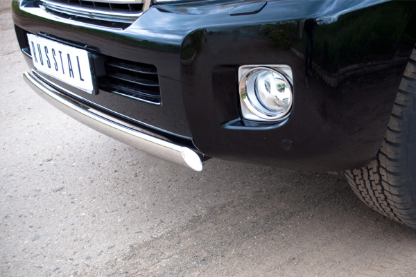 Фото Защита переднего бампера d75х42 овал TOYOTA Land Cruiser 200 2012-2015