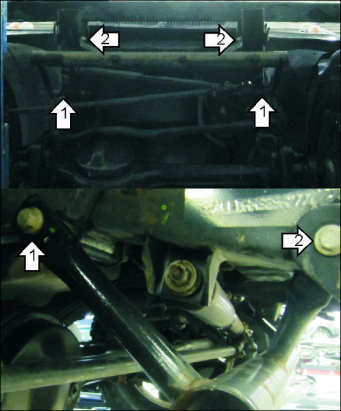 Фото Защита Motodor для радиатора и рулевых тяг Land Rover Defender (2007 по наст.)