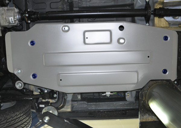 Фото Защита топливного бака Rival для Geely Atlas 2018-н.в., алюминий 4 мм, с крепежом, 333.1915.1