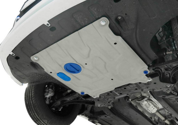 Фото Защита картера и КПП Rival для Kia Rio седан, хэтчбек X-Lin 2017-н.в., алюминий 3 мм, с крепежом, 333.2369.1