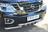 Фото Защита переднего бампера d76 (дуга) d76х2 (дуга)+клыки NISSAN Patrol 2014-