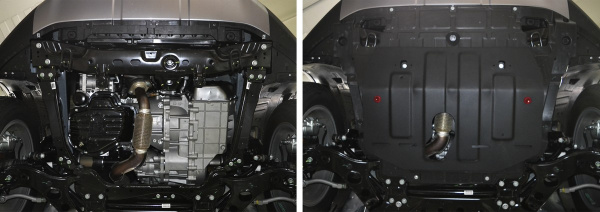 Фото Защита картера и КПП АвтоБроня для Geely Atlas 2018-н.в.