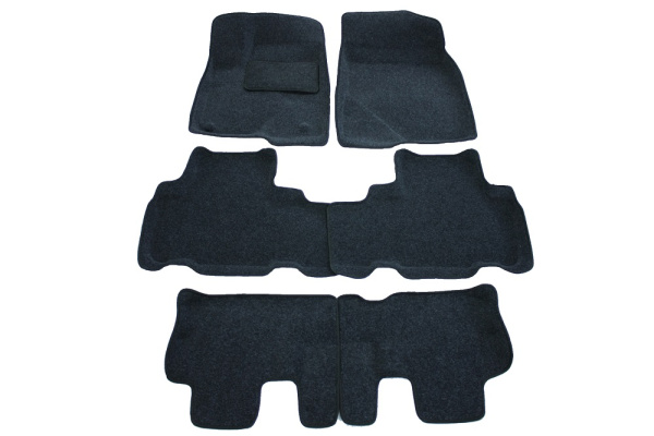 Автомобильные 3D коврики Боратекс для Toyota Highlander III, 7 мест 2013 –, ворсовые