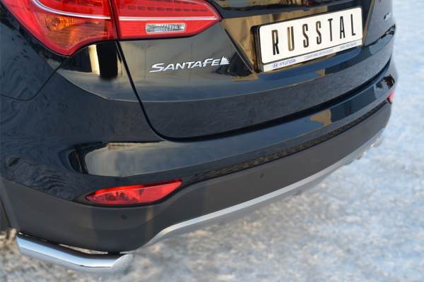 Фото Защита заднего бампера уголки d63 HYUNDAI Santa Fe 2012-2015