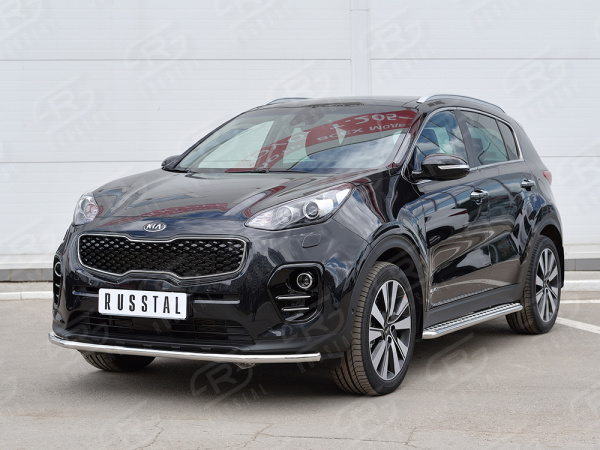 Фото Защита переднего бампера d42 секция KIA SPORTAGE 2016-2018