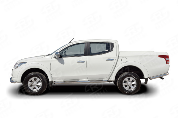 Фото Пороги труба d76 с накладкой (вариант 2) MITSUBISHI L200 2015-
