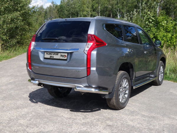 Фото Защита задняя (уголки) 76,1 мм для Mitsubishi Pajero Sport 2016-