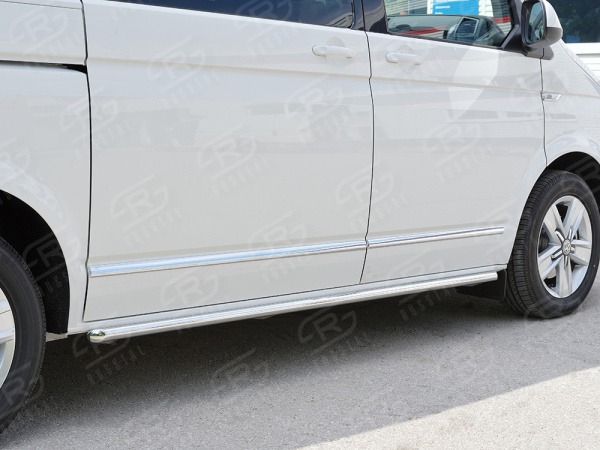 Фото Пороги труба d42 левый VOLKSWAGEN Caravella Transporter T6 2016 (длинная база)