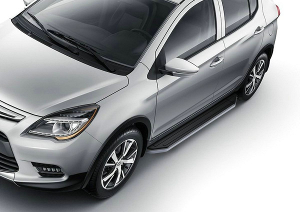 Фото Пороги алюминиевые Rival "Premium" для Lifan X50 2015-