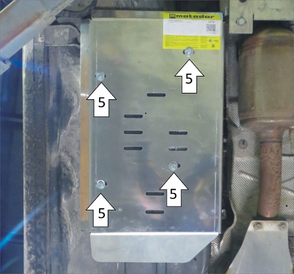 Фото Защита трубок кондиционера алюминиевая Мотодор Volkswagen Caravelle T5 2009-2015